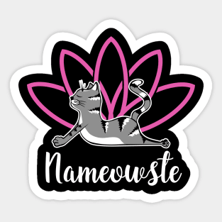 Nameoste Funny Yoga and Cat Lover Sticker